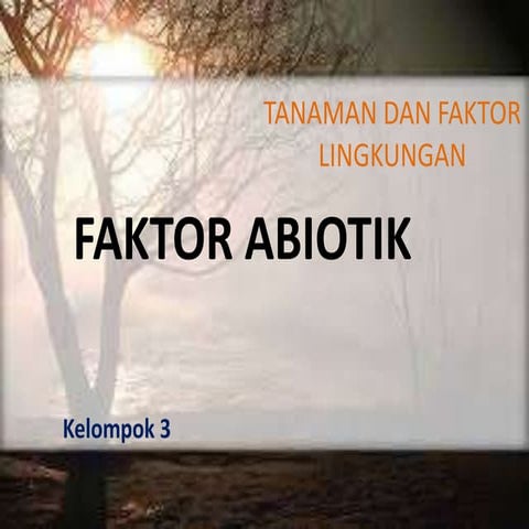 DDA Tanaman dan faktor lingkungan