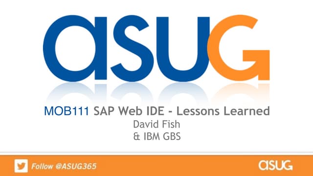 SAP TechEd Web IDE