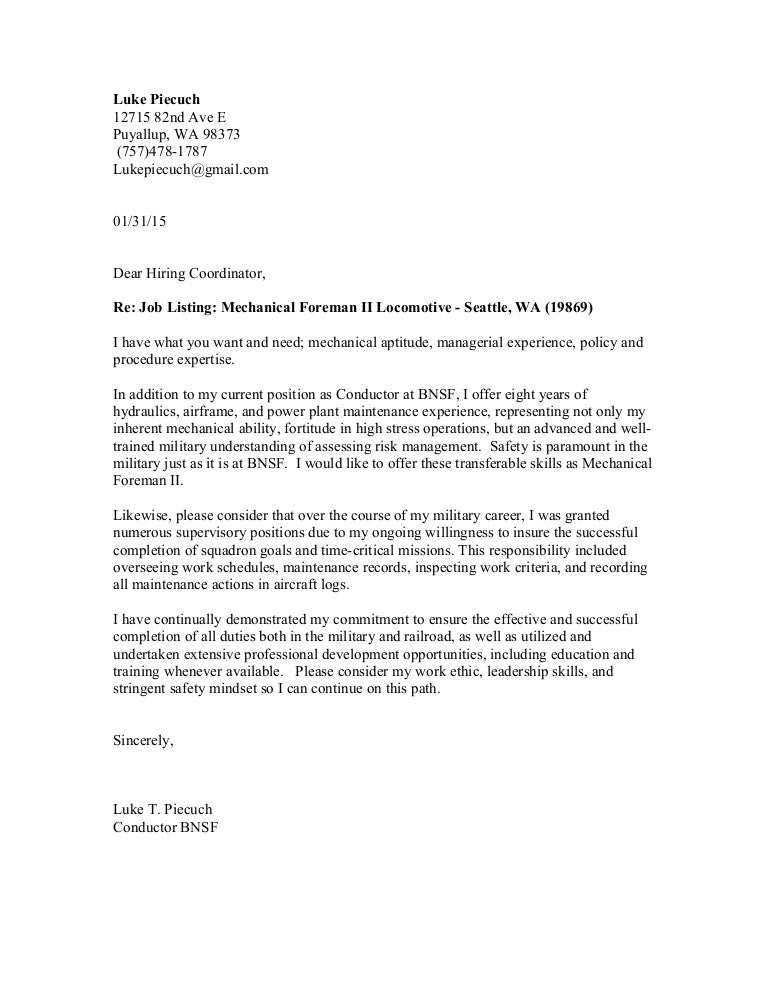 cover letter railroad conductor cover letter