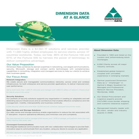 Dd Company Overview   2 Pager