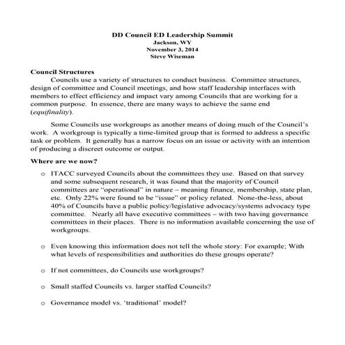 Ddc structures ed summit nov 2014 s_wiseman_presentation