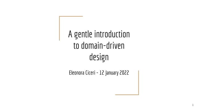 DDD - 1 - A gentle introduction to Domain Driven Design.pdf