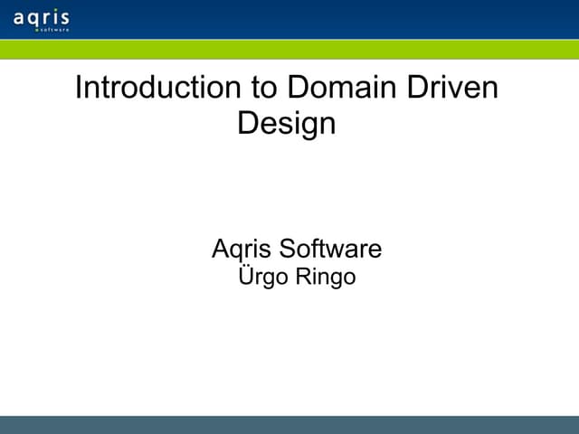 Domain Driven Design