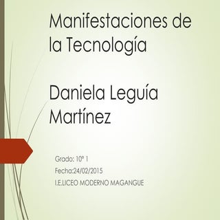 MANIFESTACIONES TECNOLOGICAS