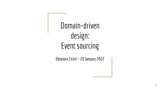 DDD - 3 - Domain Driven Design: Event sourcing.pdf