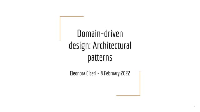 DDD - 4 - Domain Driven Design_ Architectural patterns.pdf