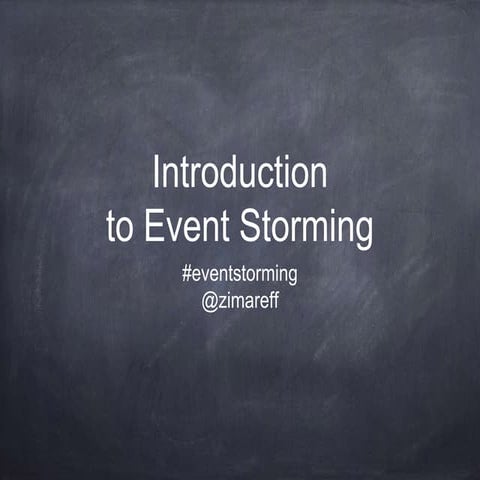 Introduction to Event Storming