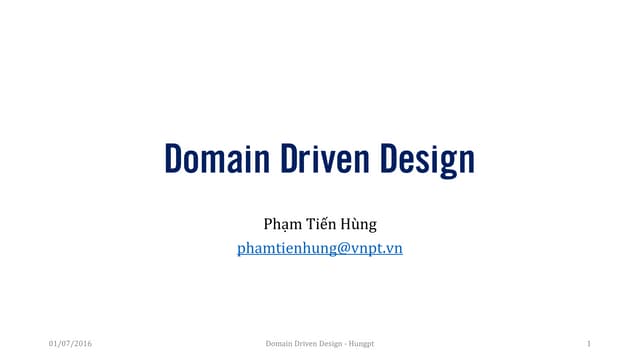 Domain Driven Design Introduction
