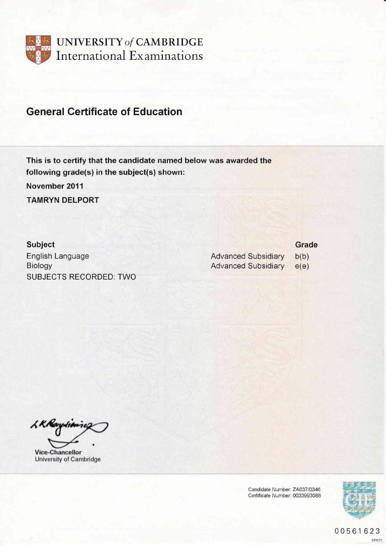 Tamryn Delport Education And Qualifications As Level Igcse Level