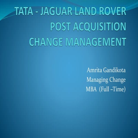 TATA - JAGUAR LAND ROVER