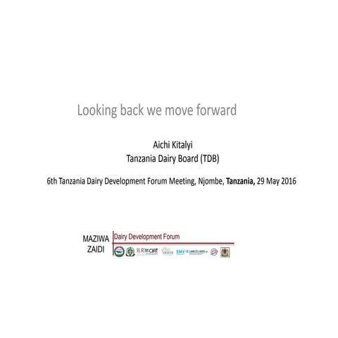 Looking back we move forward