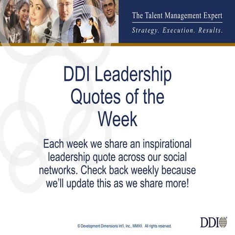 DDI Leadership Quotes of the Week