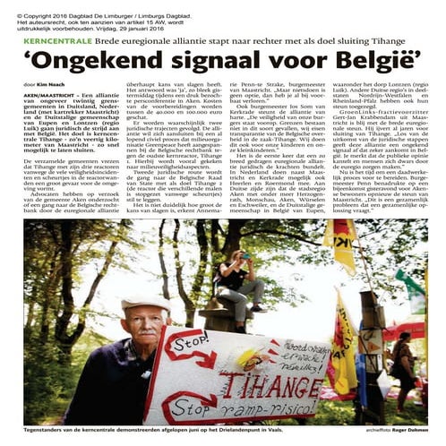 Euregionaal protest tegen Tihange