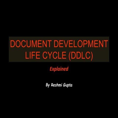 Document Development Life Cycle (DDLC)