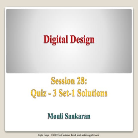 Digital Design Session 28 | PPT