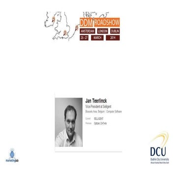 Data-Driven Marketing Roadshow Selligent - March 27, 2014