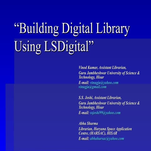  LS DIGITAL  FOR DIGITAL LIBRARY