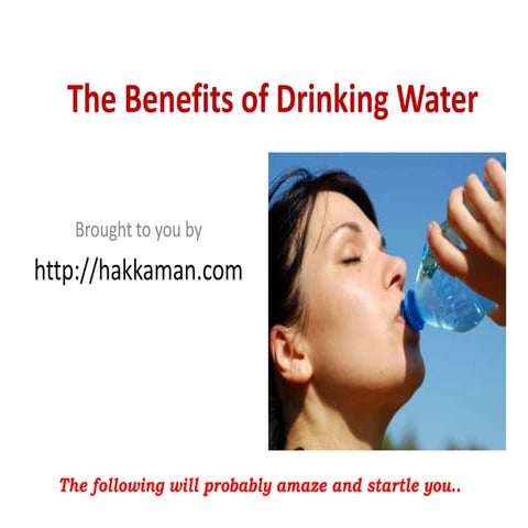 Benefits of Drinking Water