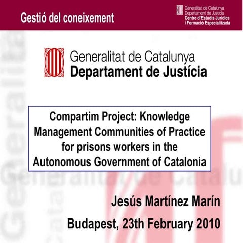 Presentació sobre el programa Compartim a l'European Conference on Prison Edu...
