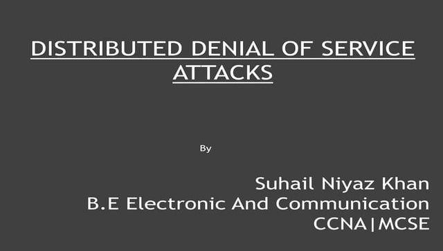  Distributed denial-of-service (DDoS) attack ||  Seminar Report @ gestyy.com/...