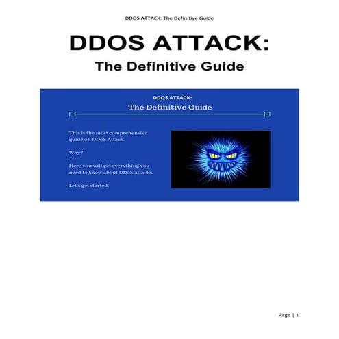 An Ultimate Guide to DDos Attacks: Detection, Prevention and Mitigation