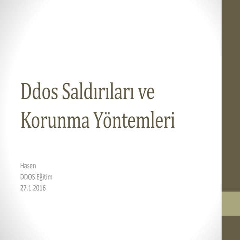 Ddos saldırıları ve korunma yöntemleri