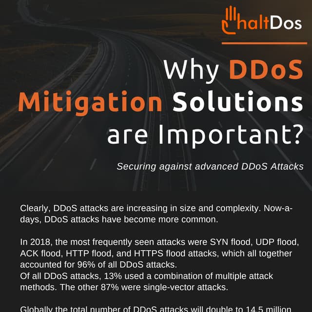 Infographic - Why DDoS Mitigation Solutions are important