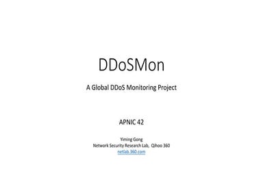 DDosMon A Global DDoS Monitoring Project