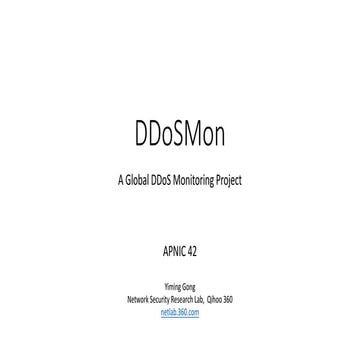 DDosMon A Global DDoS Monitoring Project