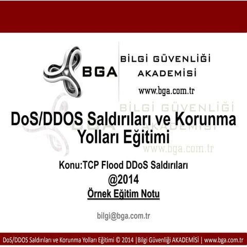 DoS ve DDoS Saldırıları ve Korunma Yöntemleri