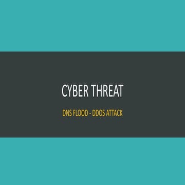 DDOS ATTACK - MIRAI BOTNET 