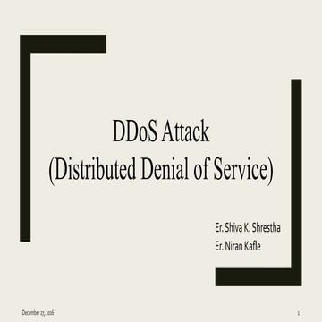 DDoS - Distributed Denial of Service | PPTX