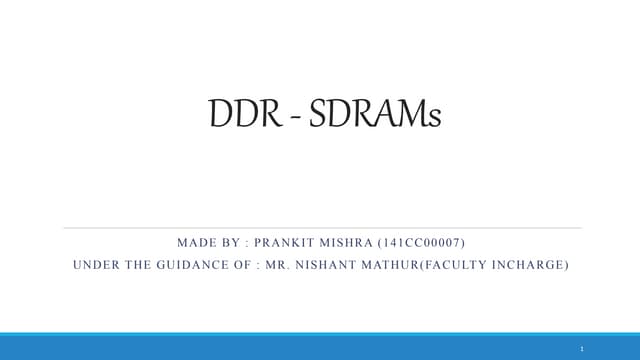 DDR SDRAMs