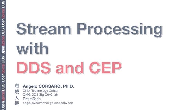 Stream Processing with  DDS and CEP