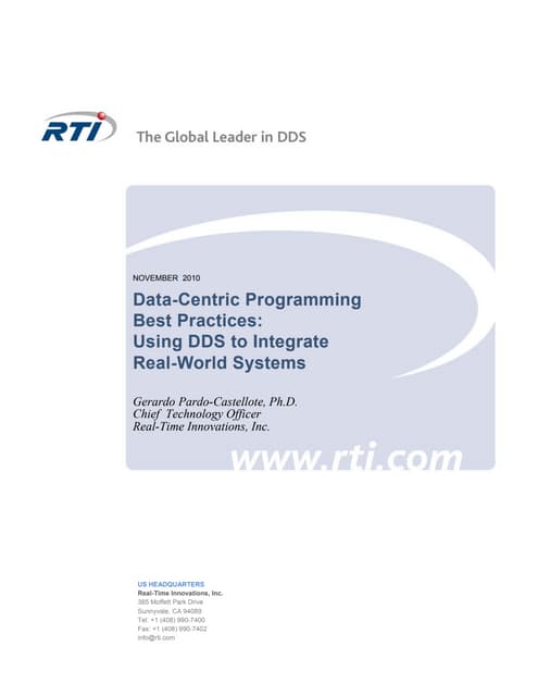 DDS Best Practices