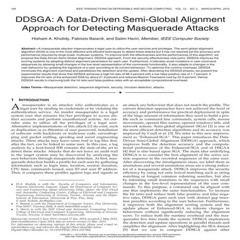 DDSGA: A Data-Driven Semi-Global Alignment Approach for Detecting Masquerade ...