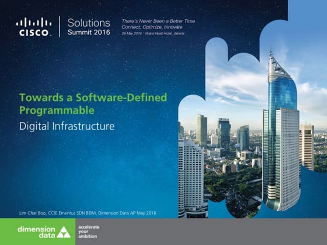 Towards a software-defined programmable digital infrustructure