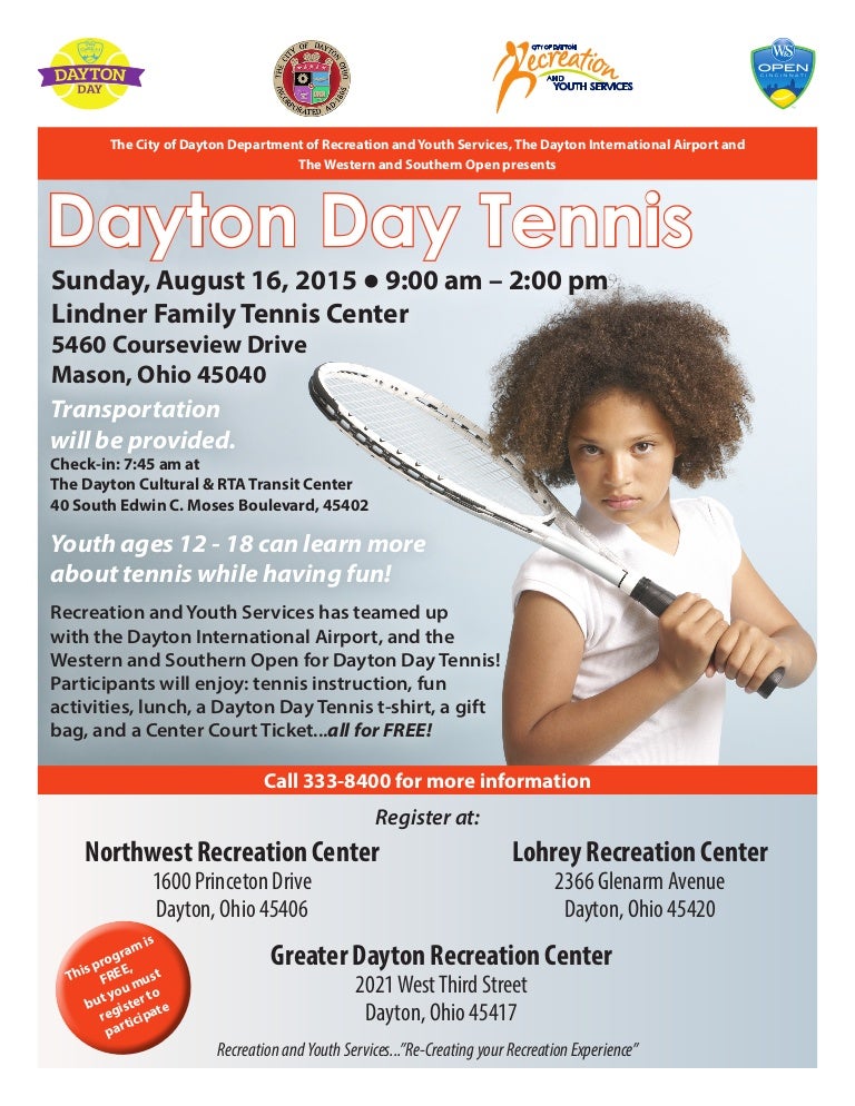 Dayton Day Tennis 2015 Registration
