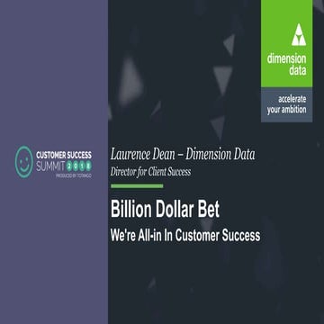 Million Dollar Bet - We're All-in In Customer Success