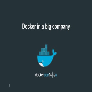 Docker in a big company