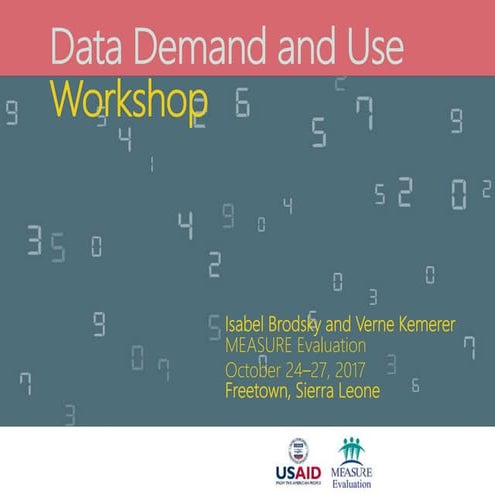 Data Demand and Use Workshop | PPTX