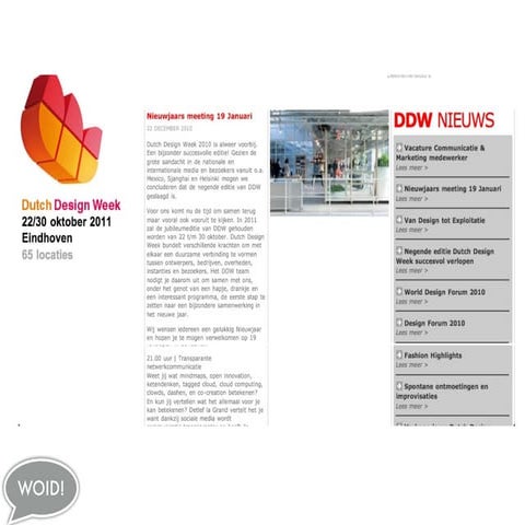 Presentatie DDW nieuwjaarsmeeting