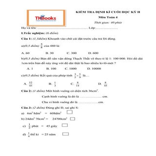 Đề số 3 kiểm tra môn Toán học kỳ 2 ...