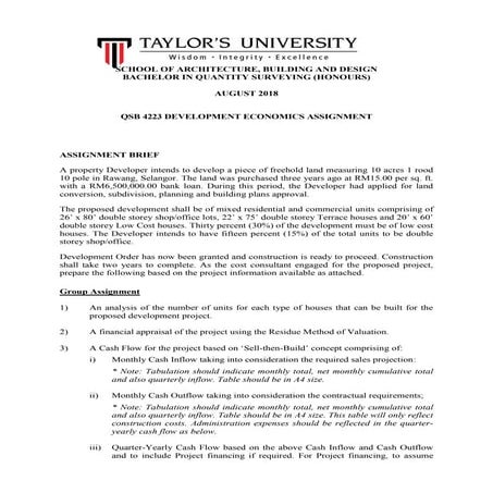 Assignment - Financial Appraisal 