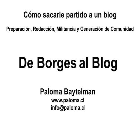 De Borges Al Blog