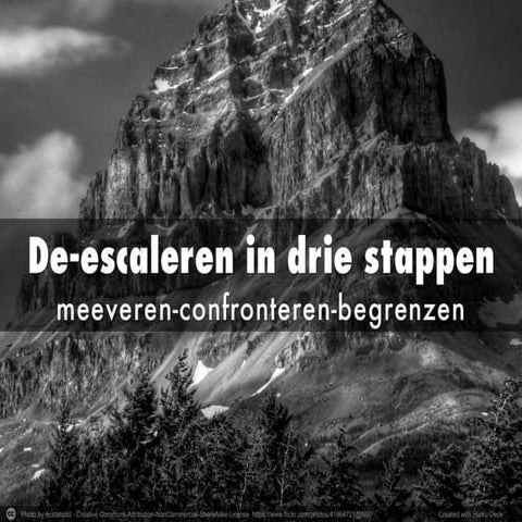 De escaleren in drie stappen