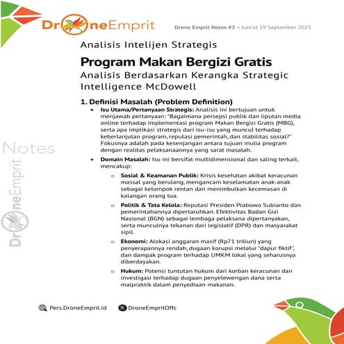 Program Makan Bergizi Gratis Analisis Berdasarkan Kerangka Strategic Intellig...