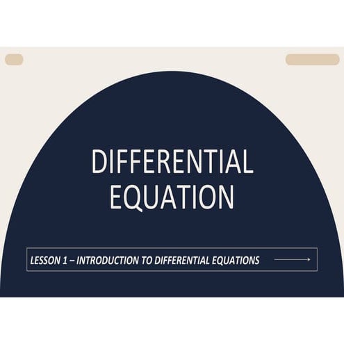 Introduction to differential equation | PPT