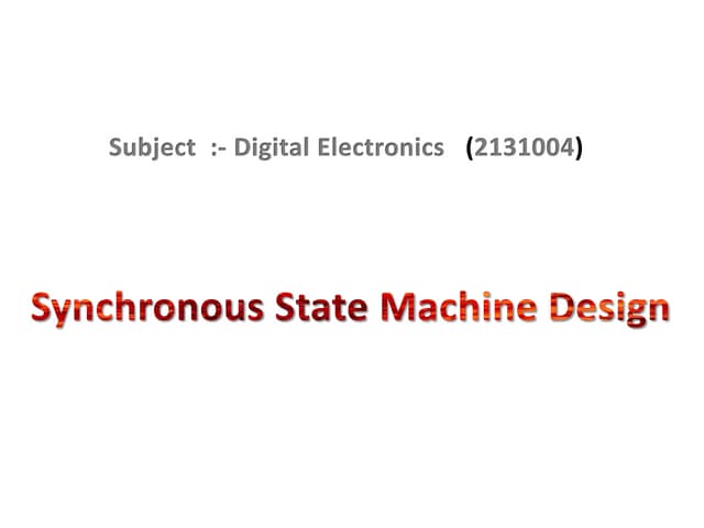 synchronous state machine design