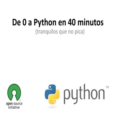 De 0 A Python En 40 Minutos